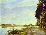 Path Canvas Paintings - The Riverside Path at Argenteuil
